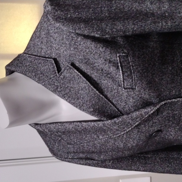 J. Crew gray heather cotton blend double breasted blazer/coat. Size 14 - Picture 7 of 12